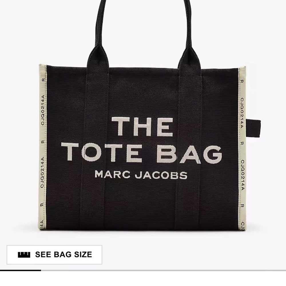 Marc Jacobs Black Tote with White Accents